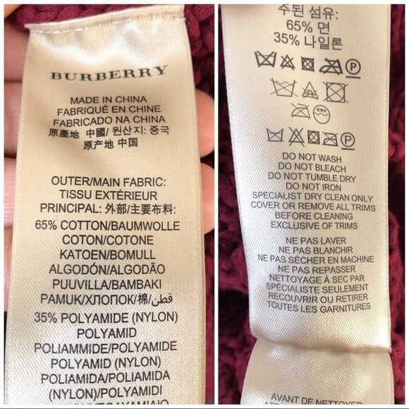 Burberry Brit Maroon Fisherman Cable-knit sweater - Picture 10 of 12